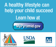 A healthy lifestyle can help your child succeed. Learn how at mypyramid.gov